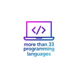 We can use over 30 programming languages